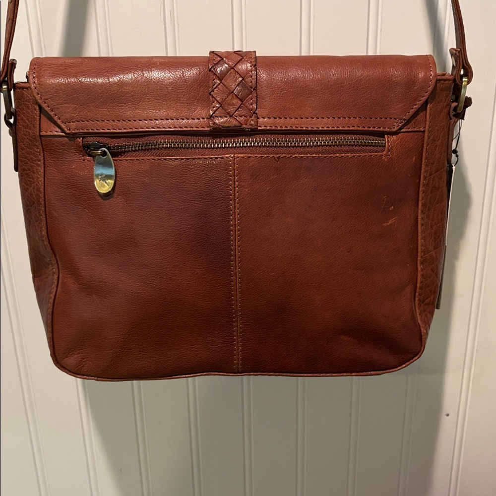NWT Ashwood Leather Brown Shoulder/Crossbody Bag - Picture 2 of 9